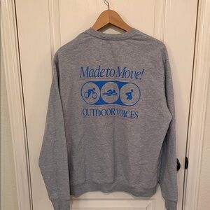 Outdoor Voices Heather Gray Crewneck Sweater